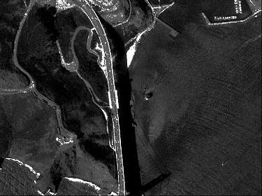 North pier of Golden Gate bridge from DOQ in GeoTIFF format